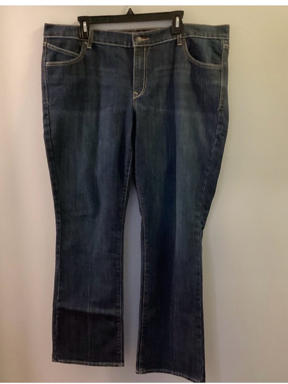 Old Navy The Diva Bootcut Jeans Plus Size 18 long Dark Wash Stretch Denim - Picture 3 of 14